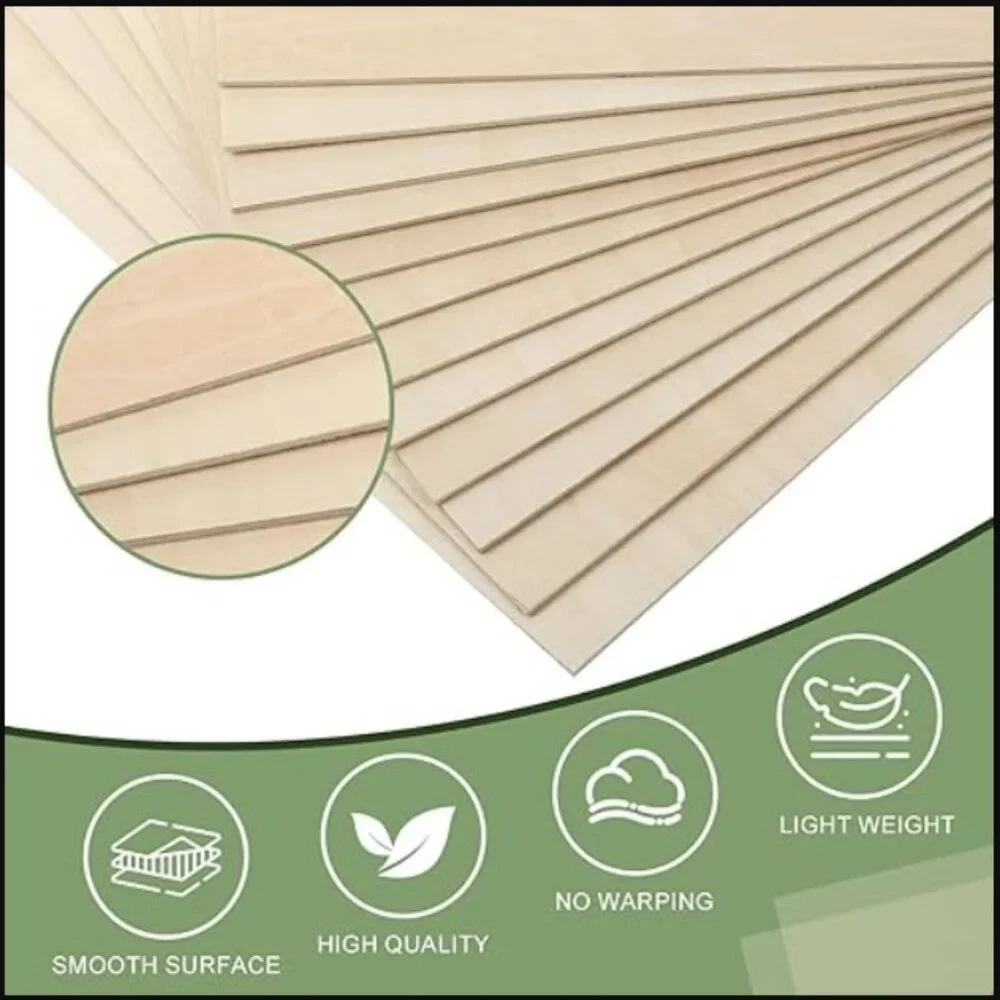 5 Pack Basswood Sheets 12